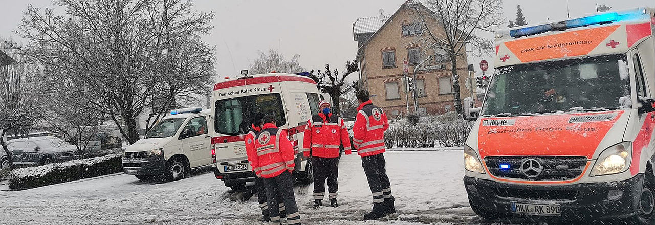 DRK Einsatz im Schnee